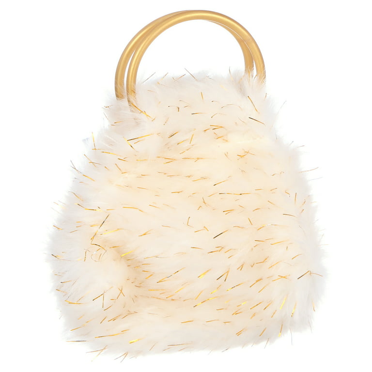 Plush feather Fashion handbag Purse present gift